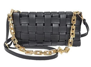 THE LUXE NK GLAM GIRL LUXURY HANDBAG COLLECTION - NK GLAM BRAIDED CUBAN LINK CROSSBODY -  HPC3922