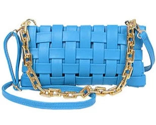 THE LUXE NK GLAM GIRL LUXURY HANDBAG COLLECTION - NK GLAM BRAIDED CUBAN LINK CROSSBODY -  HPC3922