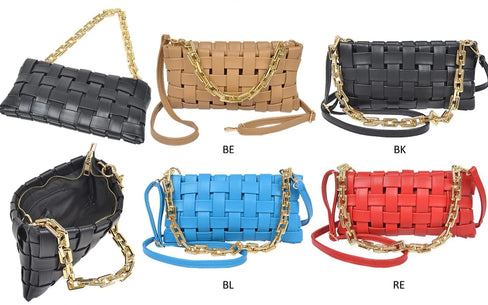 THE LUXE NK GLAM GIRL LUXURY HANDBAG COLLECTION - NK GLAM BRAIDED CUBAN LINK CROSSBODY -  HPC3922