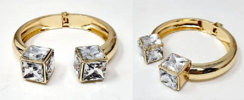 THE LUXE NK GLAM GIRL LUXURY JEWELRY COLLECTION - SIMPLE BUT ELEGANT METAL CUFF /BANGLE /BRACELETS - BG5336