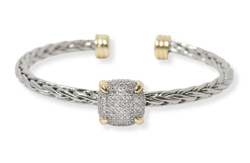 THE LUXE NK GLAM GIRL LUXURY JEWELRY COLLECTION - RHINESTONE CLUSTERED MAGNETIC CLASP BRACELET & BANGLES