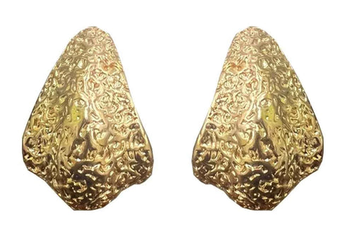 THE LUXE NK GLAM GIRL LUXURY JEWELRY COLLECTION - SILVER & GOLD CROSS OVER CLIP ON EARRINGS - E33835