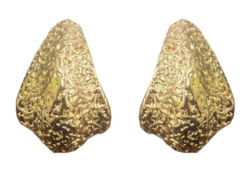 THE LUXE NK GLAM GIRL LUXURY JEWELRY COLLECTION - SILVER & GOLD CROSS OVER CLIP ON EARRINGS - E33835