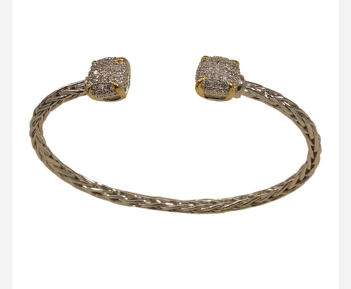 THE LUXE NK GLAM GIRL LUXURY JEWELRY COLLECTION - RHINESTONE CLUSTERED MAGNETIC CLASP BRACELET - BR3316