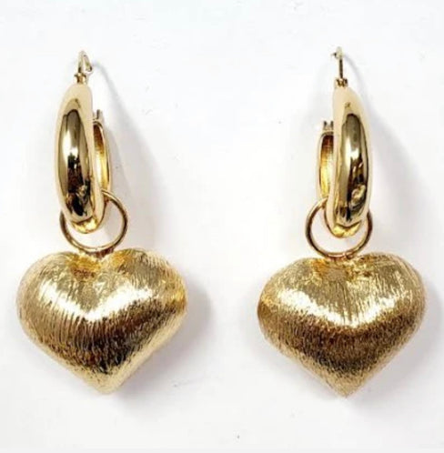 THE LUXE NK GLAM GIRL LUXURY JEWELRY COLLECTION - HEARTS ON FIRE HEART HOOP EARRINGS - VER5278