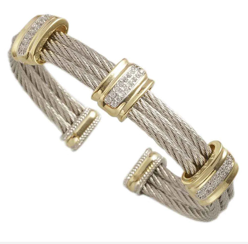 THE LUXE NK GLAM GIRL LUXURY JEWELRY COLLECTION - RHINESTONE CLUSTERED MAGNETIC CLASP BRACELET & BANGLES