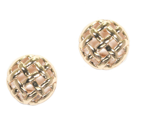 THE LUXE NK GLAM GIRL LUXURY JEWELRY COLLECTION - SILVER & GOLD CROSS OVER CLIP ON EARRINGS - E33835