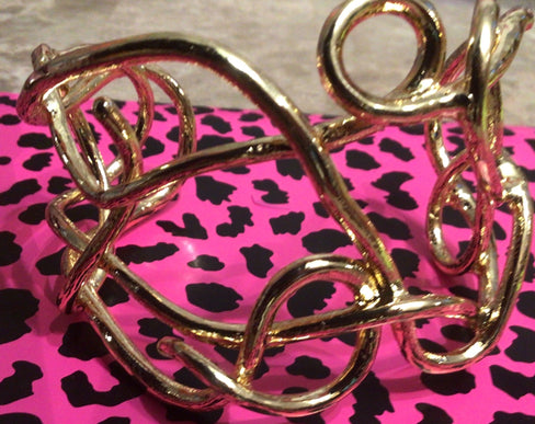 THE LUXE NK GLAM GIRL LUXURY JEWELRY COLLECTION - SIMPLE BUT ELEGANT METAL CUFF /BANGLE /BRACELETS - BG5336