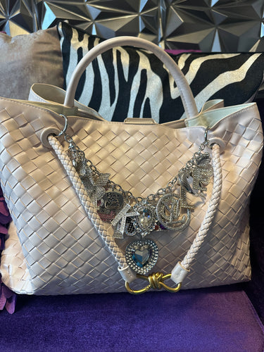 THE LUXE NK GLAM CUSTOM RHINESTONE BLING CHARM BRACELET- CHARMS100