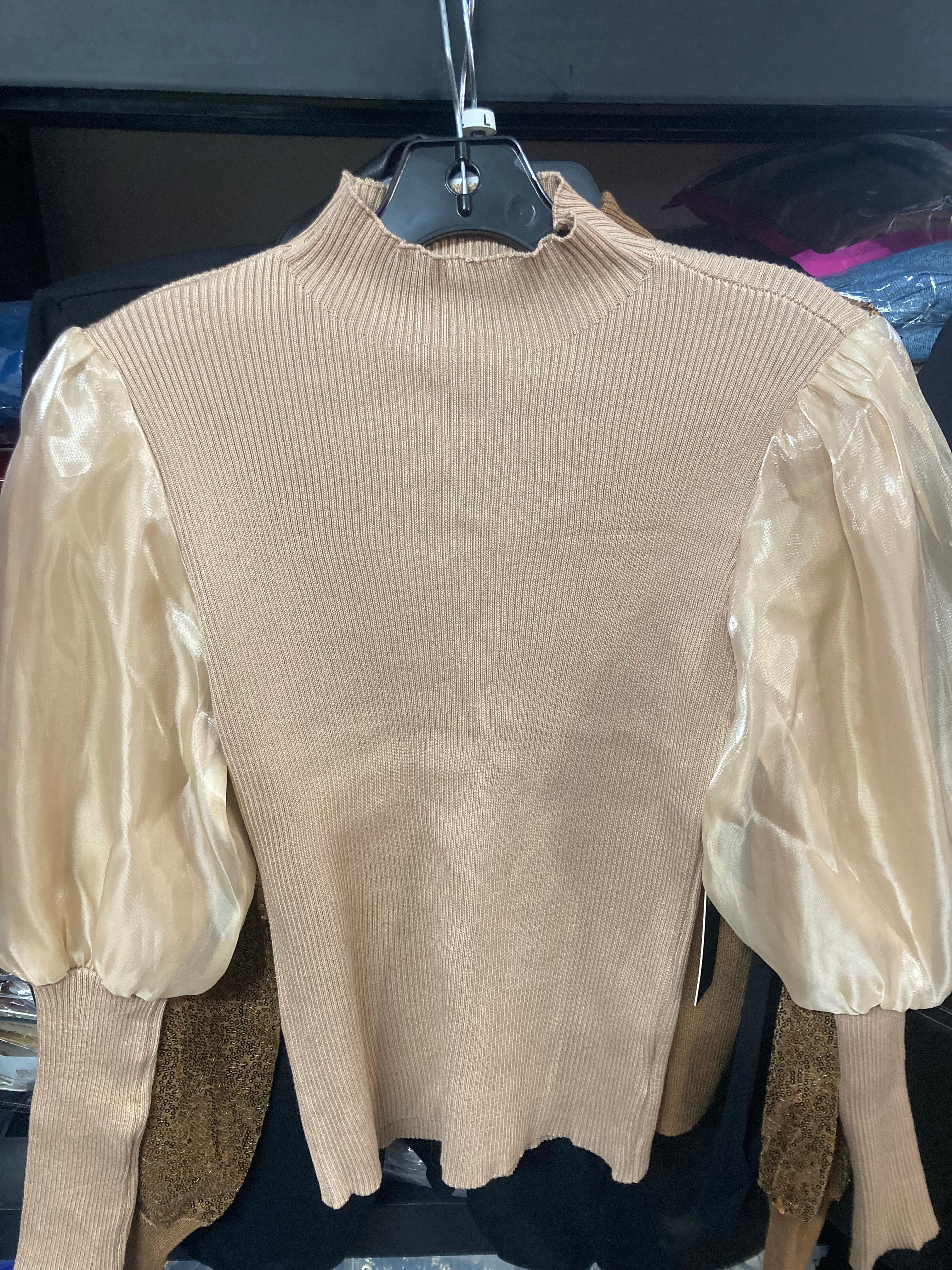 THE LUXE NK GLAM GIRL 2023 FALL COLLECTION - MISS OH SO PRETTY PUFF SLEEVE TOP - 4212