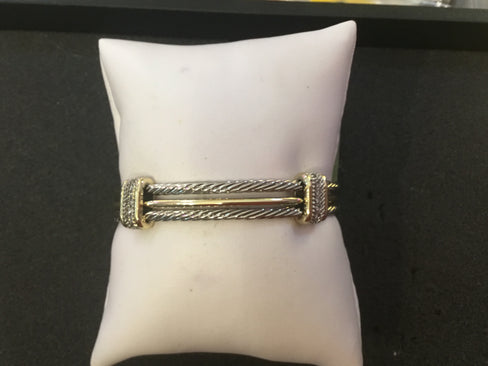 THE LUXE NK GLAM GIRL LUXURY JEWELRY COLLECTION - RHINESTONE CLUSTERED MAGNETIC CLASP BRACELET & BANGLES