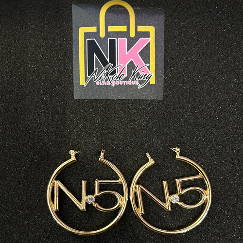 THE LUXE NK GLAM GIRL LUXURY JEWELRY COLLECTION - NK GLAM GIRL HIGH FASHION HOOPS - NK007
