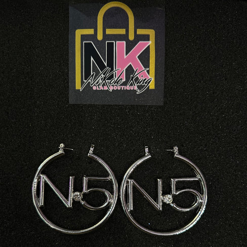 THE LUXE NK GLAM GIRL LUXURY JEWELRY COLLECTION - RHINESTONE DESIGNER HOOPS - NKJ267