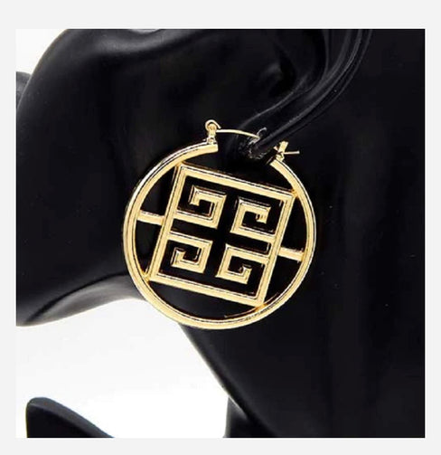 THE NK GLAM GIRL LUXURY JEWELRY COLLECTION - THE CLASSY CHICK CHARM HOOP SET - YE3429