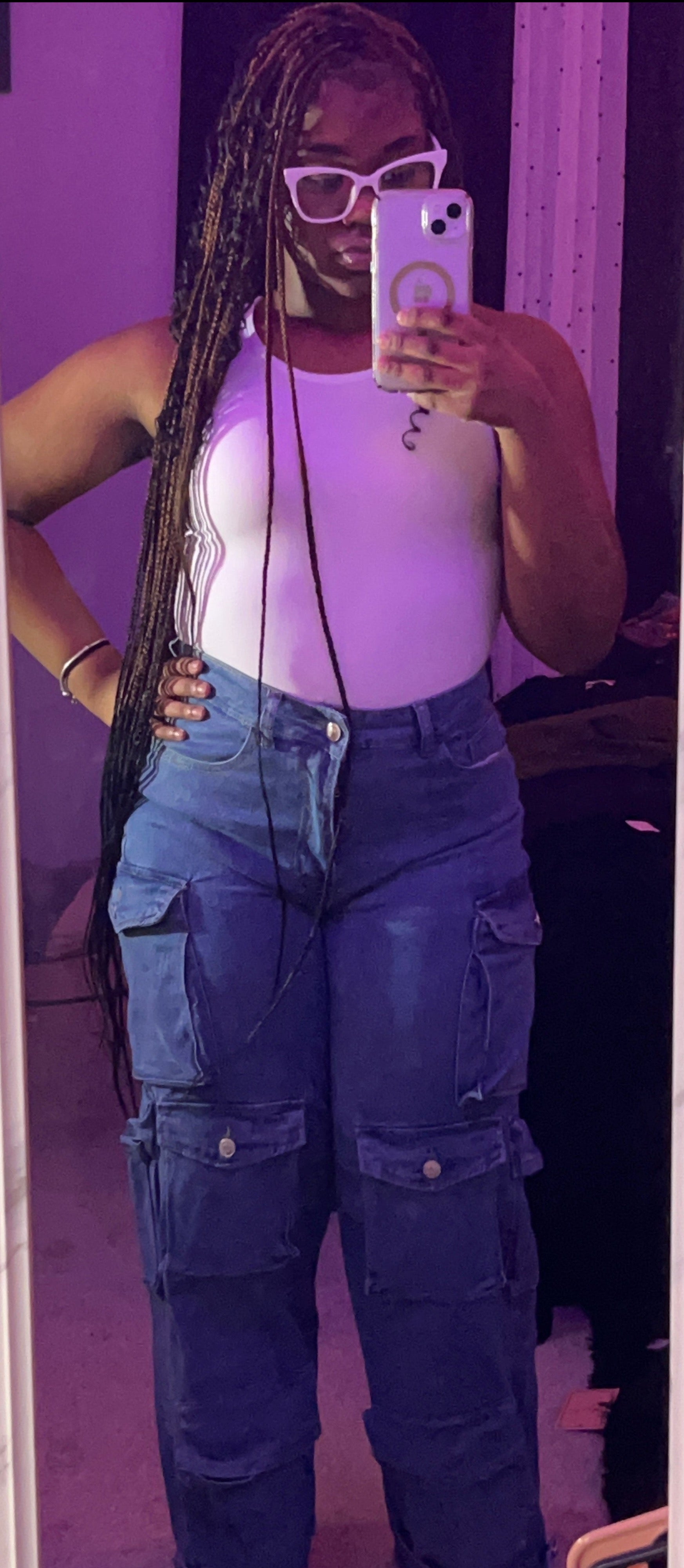 THE LUXE NK GLAM GIRL APPAREL COLLECTION - NK SUPER STRETCHY CARGO PANTS - DP1143