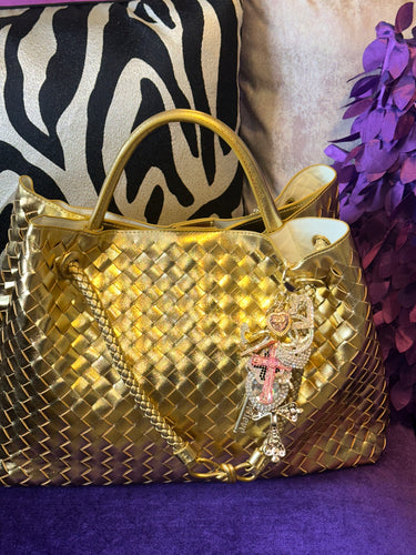 THE LUXE NK GLAM CUSTOM RHINESTONE BLING CHARM BRACELET- CHARMS100