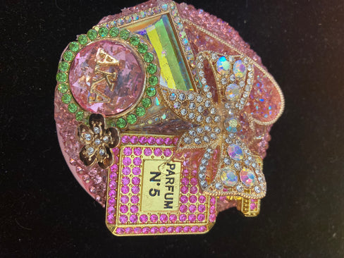 THE LUXE NK GLAM GIRL CUSTOM RHINESTONE COLLECTION - RHINESTONE MIRRORS AND PILL BOTTLES