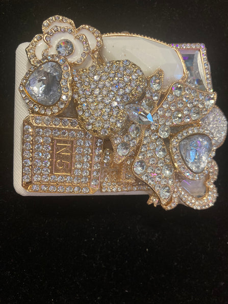 THE LUXE NK GLAM GIRL CUSTOM RHINESTONE COLLECTION - RHINESTONE MIRRORS AND PILL BOTTLES