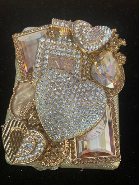 THE LUXE NK GLAM GIRL CUSTOM RHINESTONE COLLECTION - RHINESTONE MIRRORS AND PILL BOTTLES