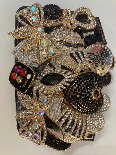 THE LUXE NK GLAM GIRL CUSTOM RHINESTONE COLLECTION - RHINESTONE MIRRORS AND PILL BOTTLES