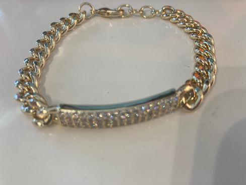 THE LUXE NK GLAM GIRL LUXURY JEWELRY COLLECTION - RHINESTONE CLUSTERED MAGNETIC CLASP BRACELET & BANGLES