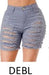 THE LUXE NK GLAM HIGH WASTED RIPPED SHORTS-MM3001