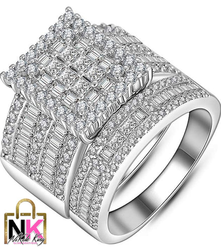 THE LUXE NK GLAM GIRL LUXURY JEWELRY COLLECTION - CZ RHINESTONE PRINCESS RING - VOLUME 1 RINGS