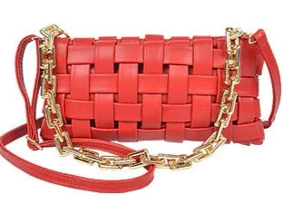 THE LUXE NK GLAM GIRL LUXURY HANDBAG COLLECTION - NK GLAM BRAIDED CUBAN LINK CROSSBODY -  HPC3922