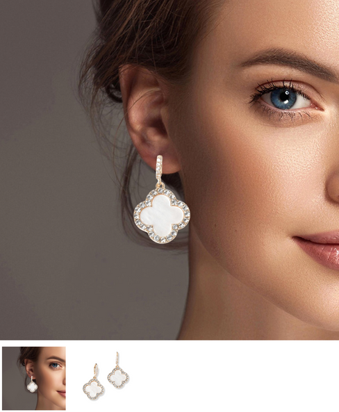 THE LUXE NK GLAM GIRL LUXURY JEWELRY COLLECTION- BELT COLLECTION- CLOVER STUD EARRINGS/BRACELETS/NECKLACES