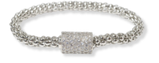 THE LUXE NK GLAM GIRL LUXURY JEWELRY COLLECTION - RHINESTONE CLUSTERED MAGNETIC CLASP BRACELET & BANGLES