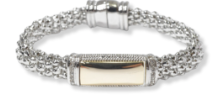 THE LUXE NK GLAM GIRL LUXURY JEWELRY COLLECTION - RHINESTONE CLUSTERED MAGNETIC CLASP BRACELET & BANGLES