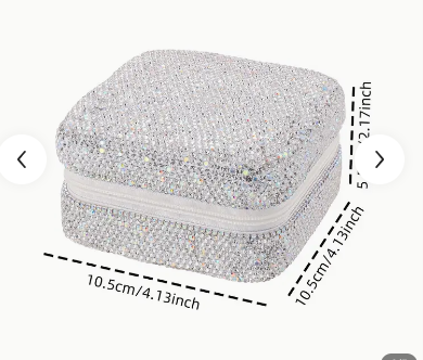THE LUXE NK GLAM GIRL CUSTOM RHINESTONE COLLECTION - BLING COMPACT JEWELRY BOX-6620