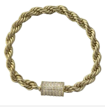 THE LUXE NK GLAM GIRL LUXURY JEWELRY COLLECTION - RHINESTONE CLUSTERED MAGNETIC CLASP BRACELET & BANGLES