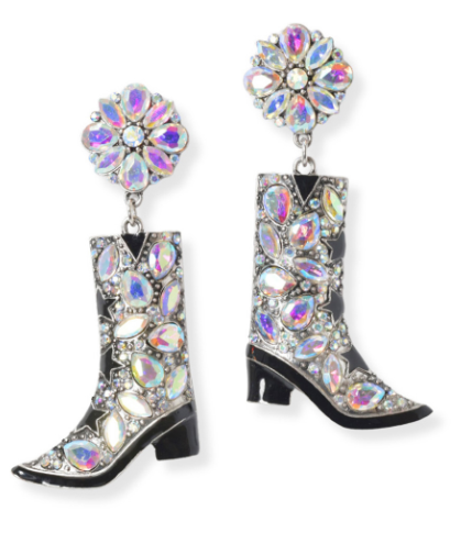 THE LUXE NK GLAM FLY WESTERN GIRL DIAMOND TURQUOISE EARRINGS - VOLUME 1