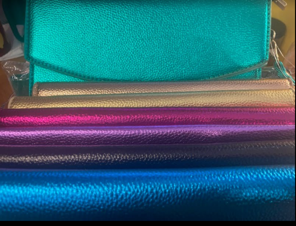 THE LUXE NK GLAM GIRL BELTS & ACCESSORY COLLECTION - NK GLAM METALLIC ENVELOPE CLUTCH -#2360