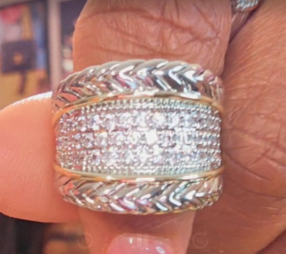 THE LUXE NK GLAM GIRL LUXURY JEWELRY COLLECTION - CZ RHINESTONE PRINCESS RING - VOLUME 2 RINGS