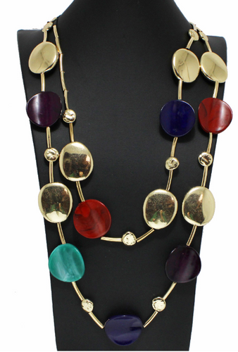 THE LUXE NK GLAM GIRL CLASSIC GEOMETRIC ACRYLIC NECKLACE- VOLUME 1