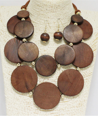 THE LUXE NK GLAM GIRL LUXURY JEWELRY COLLECTION - NK GLAM GIRL CHUNKY WOOD NECKLACE SETS - VOLUME 1