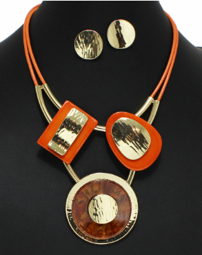 THE LUXE NK GLAM GIRL CLASSIC GEOMETRIC ACRYLIC NECKLACE- VOLUME 1