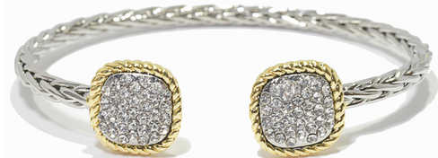 THE LUXE NK GLAM GIRL LUXURY JEWELRY COLLECTION - 14K PLATED DY DESIGNER RHINESTONE BRACELET & BANGLE - VOLUME 1
