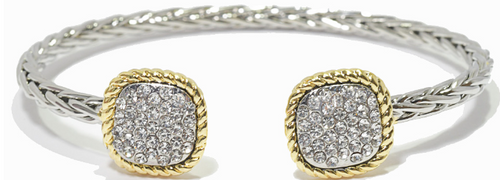 THE LUXE NK GLAM GIRL LUXURY JEWELRY COLLECTION - 14K PLATED DY DESIGNER RHINESTONE BRACELET & BANGLE - VOLUME 1
