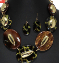 THE LUXE NK GLAM GIRL CLASSIC GEOMETRIC ACRYLIC NECKLACE- VOLUME 1
