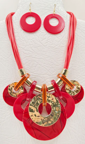 THE LUXE NK GLAM GIRL GEOMETRIC ACETATE NECKLACE-VOLUME 6