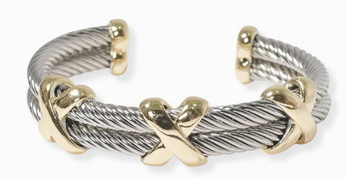 NK GLAM GIRL LUXURY HIGH QUALITY DESIGNER INSPIRED JEWELRY COLLECTION -  14K GOLD PLATED "X" COLLECTION