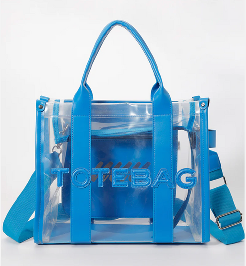 FLY GIRL PATCHWORK CLEAR GLAM TOTE BAG