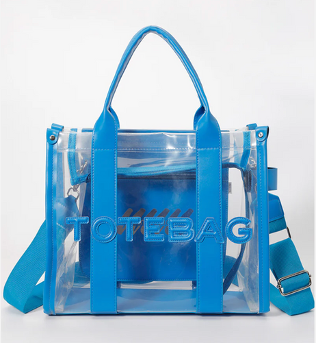 FLY GIRL PATCHWORK CLEAR GLAM TOTE BAG