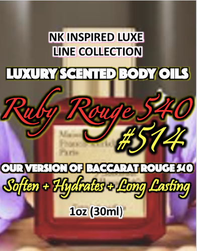 NK INSPIRED LUXE LINE SHEA BODY BUTTERS & OIL COLLECTION - #514 RUBY ROUGE 540 -OUR VERSION BACCARAT 540