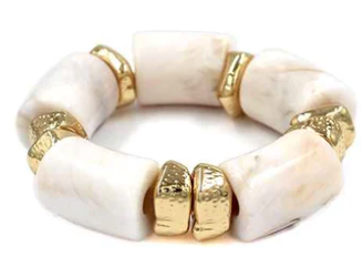 THE LUXE NK GLAM GIRL LUXURY JEWELRY COLLECTION - ACRYLIC BAMBOO STATEMENT BRACELETS