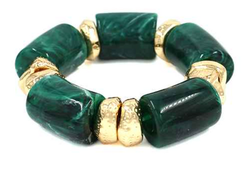 THE LUXE NK GLAM GIRL LUXURY JEWELRY COLLECTION - ACRYLIC BAMBOO STATEMENT BRACELETS