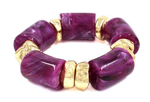 THE LUXE NK GLAM GIRL LUXURY JEWELRY COLLECTION - ACRYLIC BAMBOO STATEMENT BRACELETS